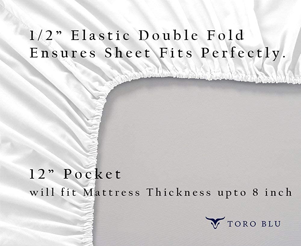 Toro Blu Toro Blu Cotton 400 TC Fitted Bedsheet (white) Toro Blu 1199.00 Toro Blu  Toro Blu Cotton 400 TC Fitted Bedsheet (white)