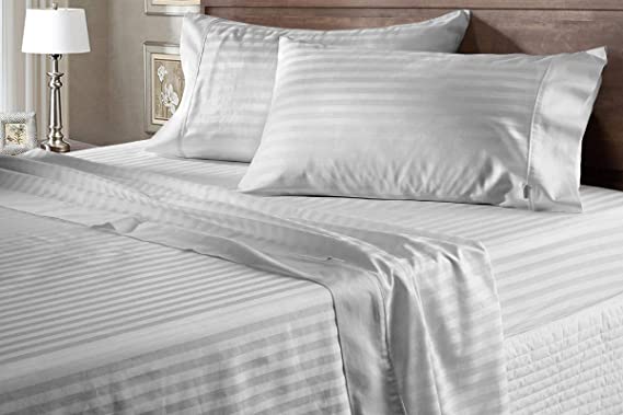 Toro Blu Toro Blu 300TC Cotton White Stripe Single Bed Sheet Set with 1 Pillow Cover (5ft x 8ft Size) Toro Blu 799.00 Toro Blu  Toro Blu 300TC Cotton White Stripe Single Bed Sheet Set with 1 Pillow Cover (5ft x 8ft Size)